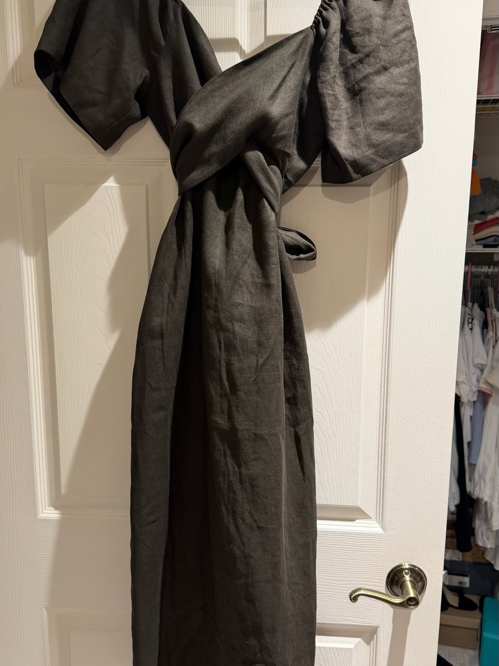 Banana Republic Brown Linen Sweetheart Maxi Dress - Picture 5 of 8